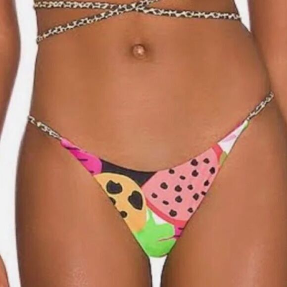 NEW It’s now cool String Bikini Bottom cheeky thong in Tropicool, size L - Picture 1 of 12